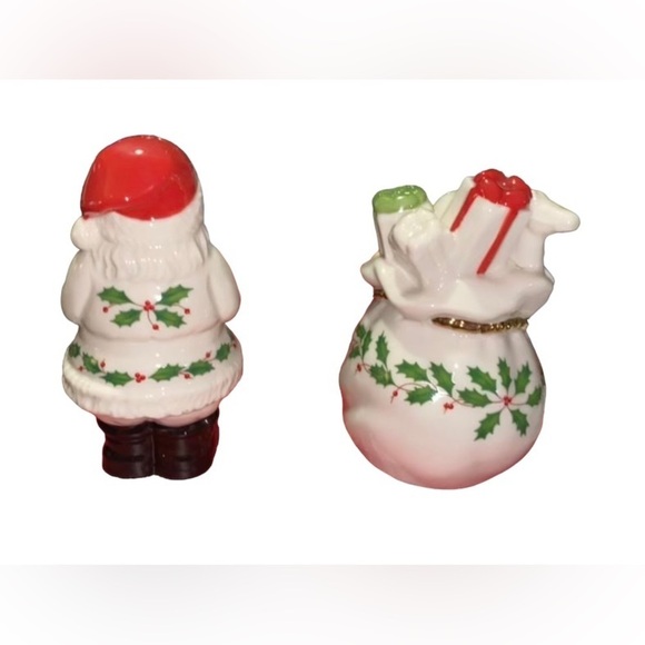 Brand New Lenox “Checking It Twice” Salt & Pepper Shakers Christmas Santa - Picture 2 of 8